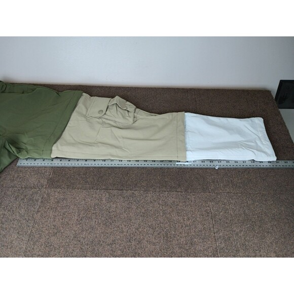 Outdoor Voices Women's M Green Brown White RecTreck Zip Off Pants Cargo Hiking - Picture 9 of 16